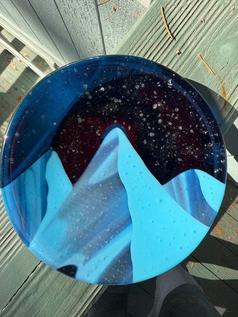 MADE TO ORDER Glow in the Dark mountain plate