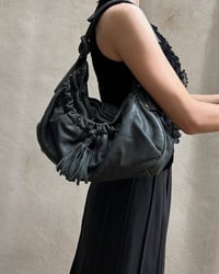 Image 2 of DARK GREEN LEATHER BAG