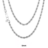 Image 2 of  6mm Silver Rope Chain