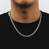 Image 1 of  6mm Silver Rope Chain