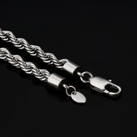 Image 4 of  6mm Silver Rope Chain