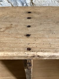 Image 11 of Grand banc de ferme ancien en bois 3 mètres - Meuble rénové