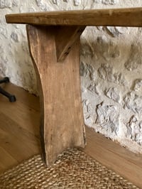 Image 10 of Grand banc de ferme ancien en bois 3 mètres - Meuble rénové