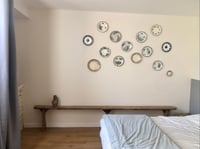 Image 4 of Grand banc de ferme ancien en bois 3 mètres - Meuble rénové