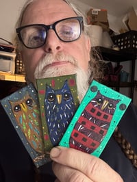 Image 2 of Tiny Free Verse Owls / 3-Piece Micro Art Set & Zine Series, Vol. 2 / #8 of 65