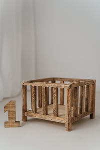 Image 1 of  Handmade wooden bed brown +number 1 SET