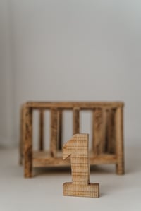 Image 2 of  Handmade wooden bed brown +number 1 SET