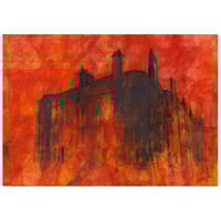 Image 1 of Hyndland Road   Tenements Sketchbook Drawing  - Acrylic Paint and Charcoal on Paper 