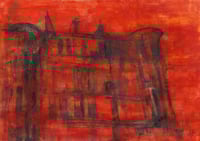 Image 2 of Hyndland Road  Tenements Sketchbook  Drawing  - Acrylic Paint and Charcoal on Paper 