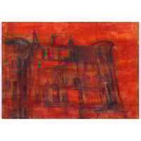 Image 1 of Hyndland Road  Tenements Sketchbook  Drawing  - Acrylic Paint and Charcoal on Paper 