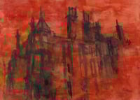 Image 2 of Crown Rd North & Hyndland Rd Tenements Sketchbook  Drawing  - Acrylic Paint & Charcoal on Paper 