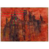 Image 1 of Crown Rd North & Hyndland Rd Tenements Sketchbook  Drawing  - Acrylic Paint & Charcoal on Paper 