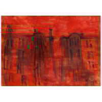 Image 1 of Dowanhill Tenements Sketchbook Drawing - Acrylic Paint and Charcoal on Paper 