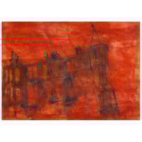 Image 1 of Falkland Street Tenements Sketchbook  Drawing  - Acrylic Paint and Charcoal on Paper 