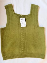 Image 1 of Knit Vest in Soft Green