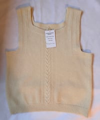 Image 1 of Knit Vest in Creme 