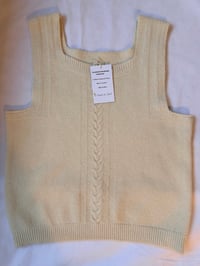 Image 2 of Knit Vest in Creme 