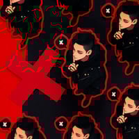 Image 2 of STICKER -  Marcin X  Red (S27)