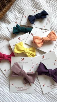 Image 2 of Barrette bébé/fille noeud Léontine Curry