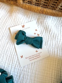 Image 1 of Barrette bébé/fille noeud Léontine Canard