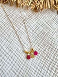 Collier TRIO Rose vif