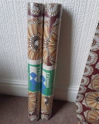1970s Vintage Crown Wallpaper Rolls - Abstract African Boho Hippie MCM - (Sets of 2 Rolls) – detail view 9