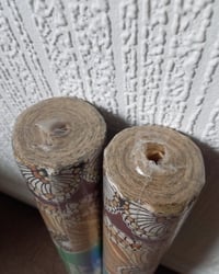 1970s Vintage Crown Wallpaper Rolls - Abstract African Boho Hippie MCM - (Sets of 2 Rolls) – detail view 10