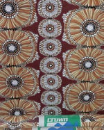1970s Vintage Crown Wallpaper Rolls - Abstract African Boho Hippie MCM - (Sets of 2 Rolls) thumbnail 1