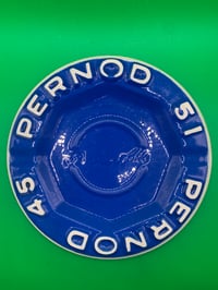 Image 2 of French Pernod 45/51 blue ashtray. Cica 1960's