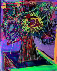 Image 3 of Glowing Sunflower and Roses 