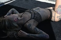 Image 4 of Mesh Cut Out Bra Zebra