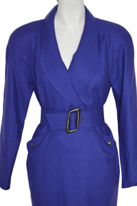 Image 6 of 1980s Thierry Mugler blue dress