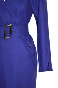 Image 7 of 1980s Thierry Mugler blue dress