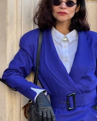 Image 2 of 1980s Thierry Mugler blue dress