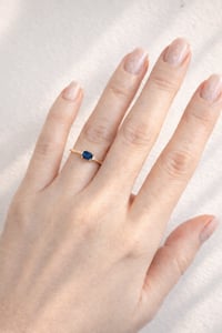 Image 2 of Mini Sparkling Blue Sapphire Ring