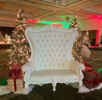 Image 4 of White Double Throne Chair (Loveseat)