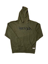 Image 1 of Army green grief logo hoodie