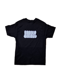 Black graffiti logo tee