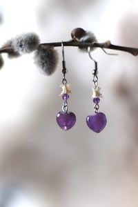 Image 3 of Orecchini Vertebre di Serpente e Ametista