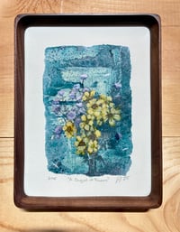Image 1 of A Bouquet of Flowers (Turquoise , Yellow, Violet)