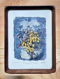 Image 1 of A Bouquet of Flowers (blue/violet, yellow, red)