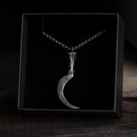 Silver Bone Sickle Necklace