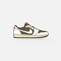 Image 2 of Travis Scott AJ1 Reverse Mocha - Coffee
