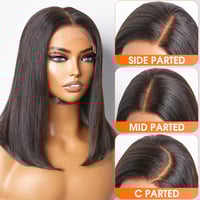 Image 2 of r 5x5 Glueless Lace Closure Bob Wig 150% Density Straight