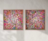 Image 1 of 'Blooms 41', diptych - 43x43cm each, FRAMED