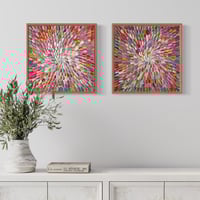 Image 6 of 'Blooms 41', diptych - 43x43cm each, FRAMED