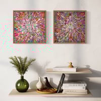 Image 7 of 'Blooms 41', diptych - 43x43cm each, FRAMED