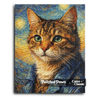 Image 1 of PuzzledPaws Cat Gogh - 252 Piece Puzzle