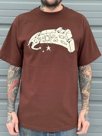 Image 1 of PINBALL LOGO / HARDCORE METAL OTHER CRAP SHIRT (BLACK/BROWN)