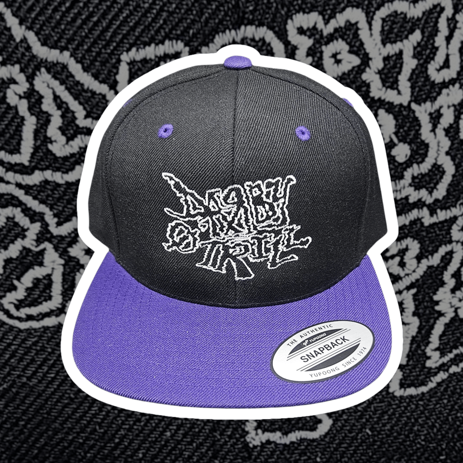 Image of DARBY O-TRILL : PURPLE BILL AND WHITE LOGO OUTLINE SNapback 